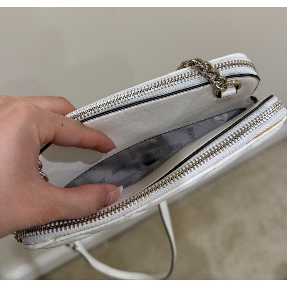 White DKNY crossbody - Picture 7 of 8